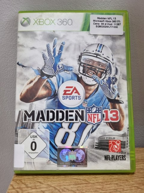 Gra Madden NFL 13 Xbox 360 Używana Gra Madden NFL 13 Xbox 360 Używana