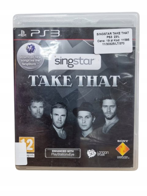 Gra SINGSTAR TAKE THAT Playstation 3 PS3 Używana Gra SINGSTAR TAKE THAT Playstation 3 PS3 Używana