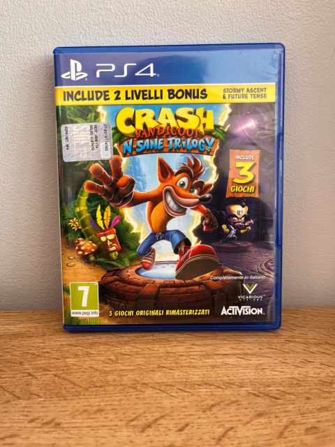 Gra Crash Bandicoot N'Sane Trilogy Playstation 4 PS4 Używana Gra Crash Bandicoot N'Sane Trilogy Playstation 4 PS4 Używana
