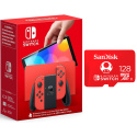 Nintendo Switch OLED Mario Edition + Karta pamięci 128 GB | Używany