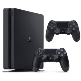 Playstation 4 Slim PS4 1 TB + 2x Oryginalny Pad Dualshock | Używana