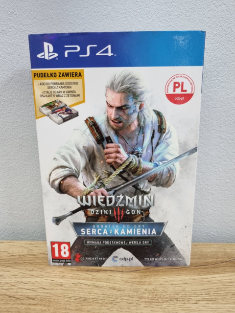 Wiedźmin 3 Karty do Gwinta Serca z Kamienia Playstation 4 PS4 Używane Wiedźmin 3 Karty do Gwinta Serca z Kamienia Playstation 4 PS4 Używane