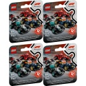 Zestaw 4 sztuk LEGO Minifigures Kolekcjonerskie Bolidy F1 71049