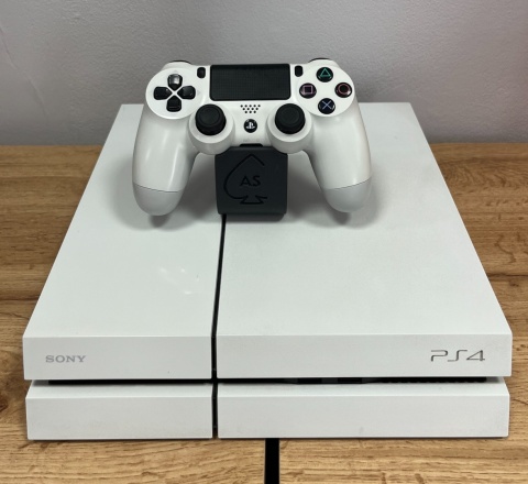 Konsola PlayStation 4 FAT 500 GB Biała + Pad PS4 Dualshock Biały Używana Konsola PlayStation 4 FAT 500 GB Biała + Pad PS4 Dualshock Biały Używana