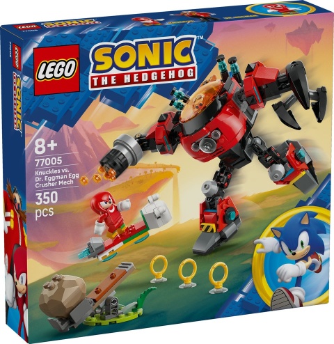 LEGO Sonic Knuckles kontra Dr. Eggman w mechu Egg Crusher 77005 LEGO Sonic Knuckles kontra Dr. Eggman w mechu Egg Crusher 77005