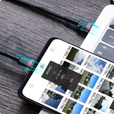 Baseus kabel Cafule PD USB-C - USB-C 2,0 m 5A czerwono-czarny 100W
