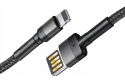 Baseus kabel Cafule USB - Lightning 1,0 m 2,4A szaro-czarny dwustronne USB