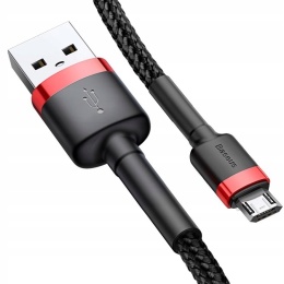 Baseus kabel Cafule USB - microUSB 2,0 m 1,5A czarno-czerwony