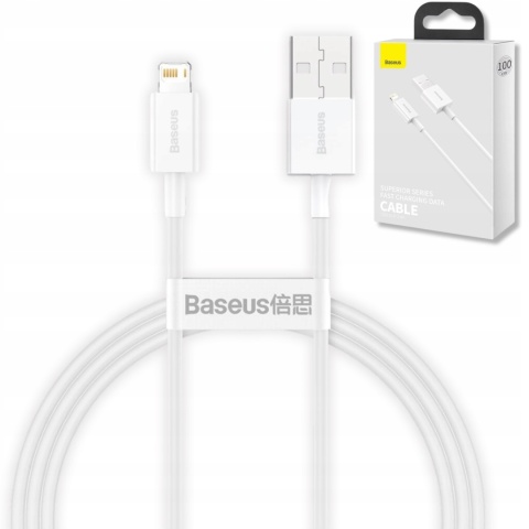 Baseus kabel Superior USB - Lightning 1,0 m 2,4A biały
