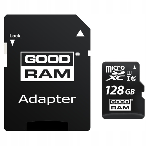 GOODRAM karta pamięci microSD 128GB 100MB/s class 10 UHS I z adapterem SD