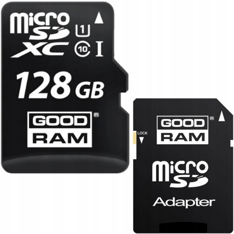 GOODRAM karta pamięci microSD 128GB 100MB/s class 10 UHS I z adapterem SD