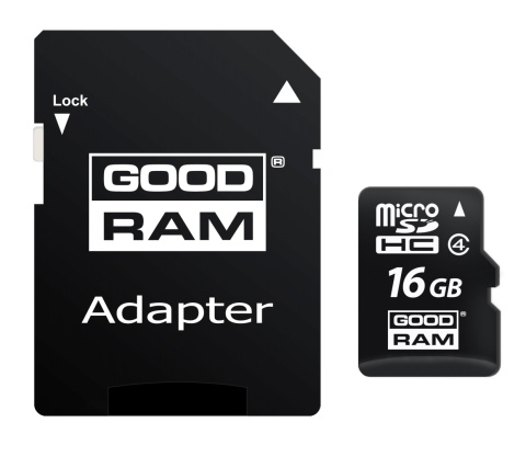 GOODRAM karta pamięci microSD 16GB 100MB/s class 10 UHS I z adapterem SD