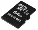 GOODRAM karta pamięci microSD 64GB 100MB/s class 10 UHS I z adapterem SD