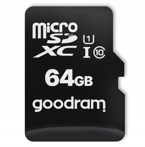 GOODRAM karta pamięci microSD 64GB 100MB/s class 10 UHS I z adapterem SD