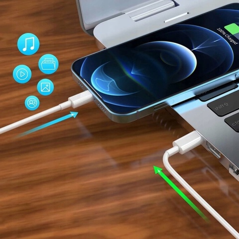 Ładowarka sieciowa do telefonu Blue Star USB C QC4.0 PD 3A 18W + kabel USB C do Lightning TFK-TC-1099C biała